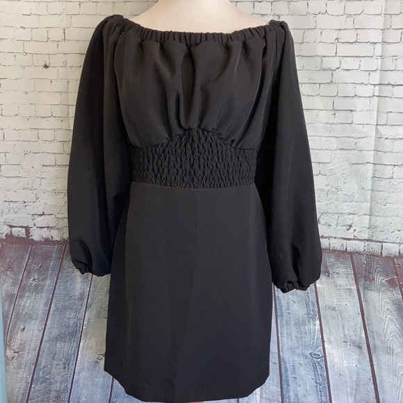 NBD Revolve NWT Levent Off The Shoulder Ruched Mini Dress XL Sexy Party Feminine - Picture 3 of 16